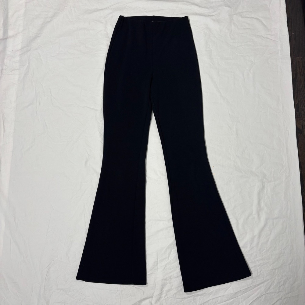 H&M Flared Leggings Womens Black Stretch High Waist Long Yoga Outdoor Pull-On XS